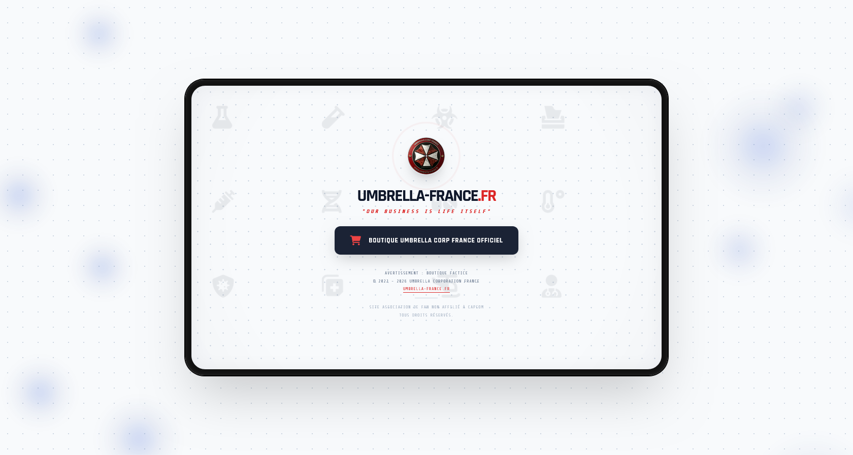 Boutique en ligne Umbrella Corp France